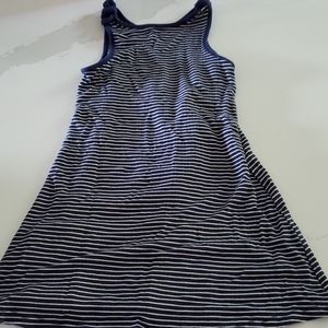 Cat & Jack Striped Stretchy Dress 3 Navy White